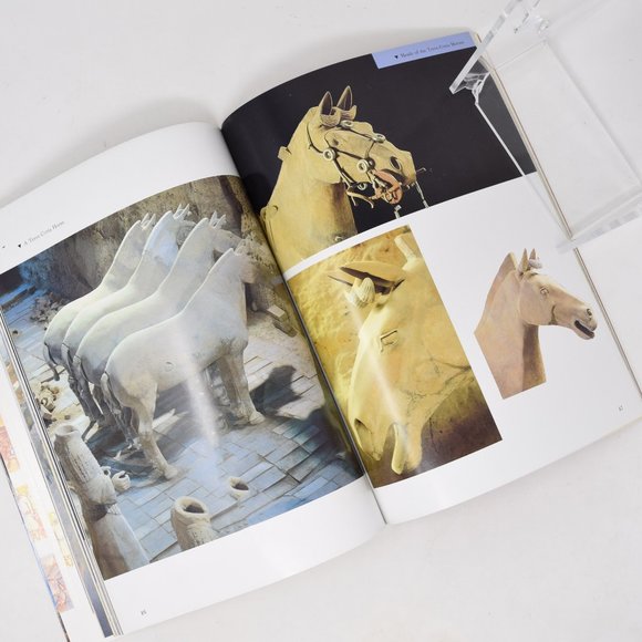 Emperor Qin Shihuang Eternal Terra Cotta Warriors Horses Archeology Signed Vtg - Picture 14 of 16